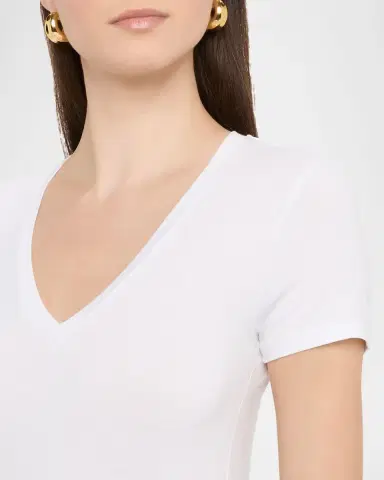 MAJESTIC FILATURES Soft Touch Short-Sleeve V-Neck Top | Thumbnail 5 MAJESTIC FILATURES Soft Touch Short-Sleeve V-Neck Top | Thumbnail 5