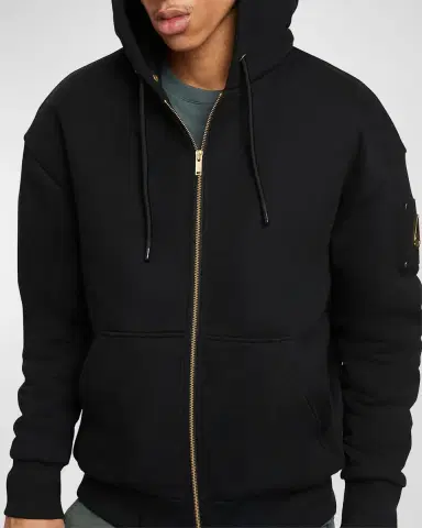 Moose Knuckles Men's Linden Bunny Icon Zip Hoodie | Thumbnail 6 Moose Knuckles Men's Linden Bunny Icon Zip Hoodie | Thumbnail 6