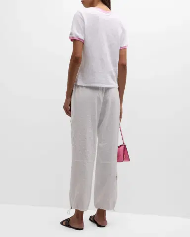 Cinq à Sept Two-Tone Je T 'aime Short-Sleeve Cotton T-Shirt | Thumbnail 4 Cinq à Sept Two-Tone Je T 'aime Short-Sleeve Cotton T-Shirt | Thumbnail 4