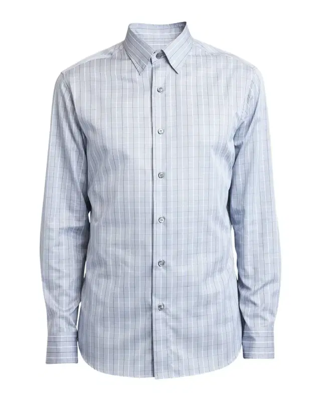 Brioni Men 's Cotton Grid Check Sport Shirt