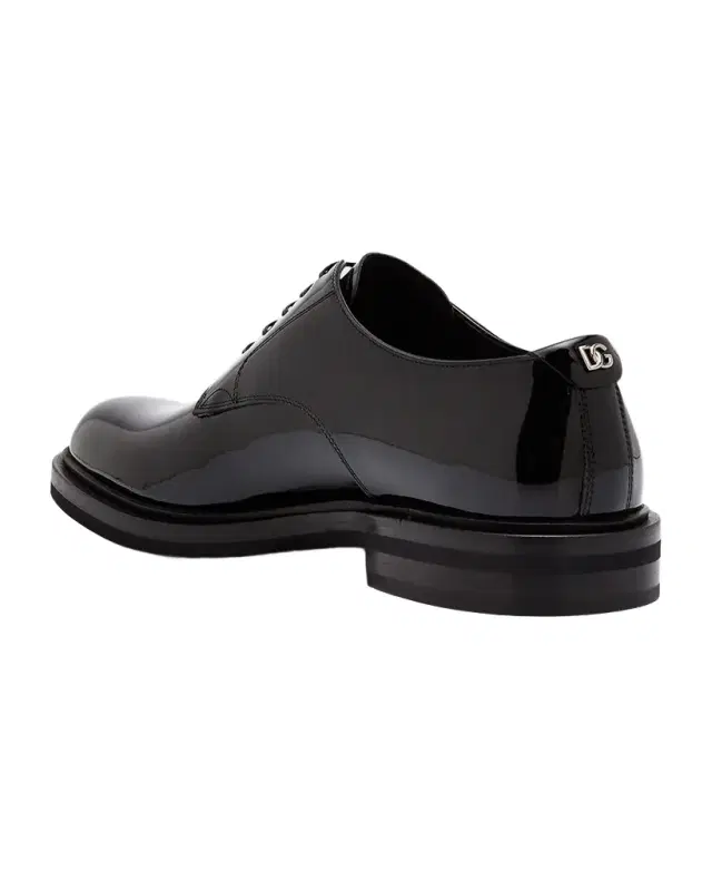 Men 's Patent Leather Derby Shoes