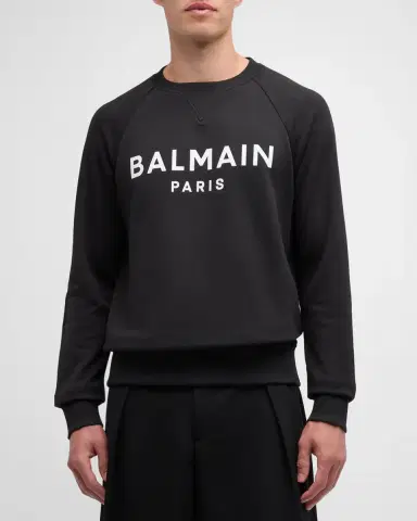 Balmain Men 's Raglan Logo Sweatshirt | Thumbnail 3