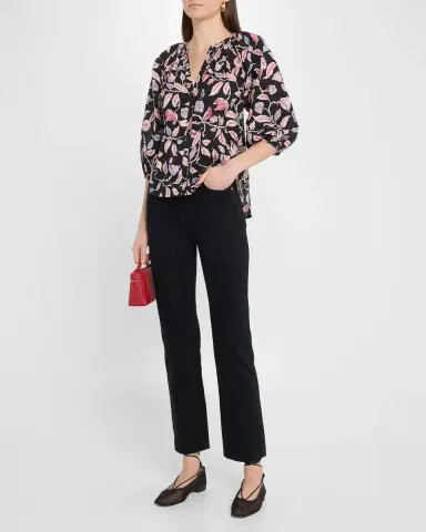 Apiece Apart Mitte Floral-Print Cotton Poplin Top | Thumbnail 2
