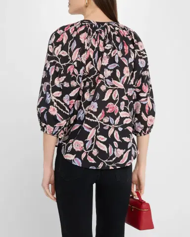 Apiece Apart Mitte Floral-Print Cotton Poplin Top | Thumbnail 3