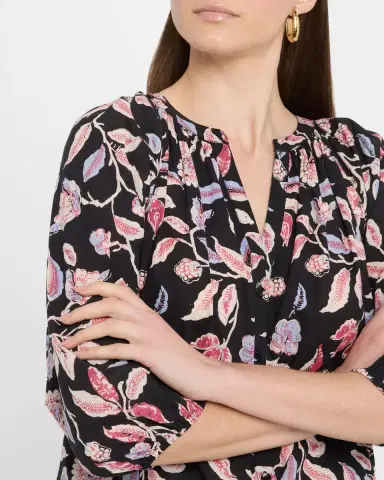 Apiece Apart Mitte Floral-Print Cotton Poplin Top | Thumbnail 5