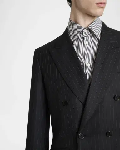 Givenchy Men's Double-Breasted Pinstripe Sport Coat | Thumbnail 4