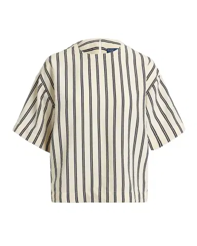 Polo Ralph Lauren Striped Silk-Blend Short-Sleeve Shirt | Thumbnail 1 Polo Ralph Lauren Striped Silk-Blend Short-Sleeve Shirt | Thumbnail 1