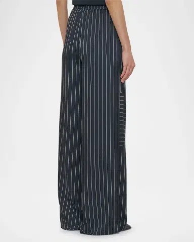 Joseph Hulin Wide-Leg Geometric Crepe Trousers | Thumbnail 3 Joseph Hulin Wide-Leg Geometric Crepe Trousers | Thumbnail 3