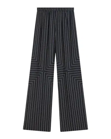 Joseph Hulin Wide-Leg Geometric Crepe Trousers | Thumbnail 1 Joseph Hulin Wide-Leg Geometric Crepe Trousers | Thumbnail 1