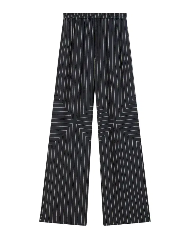 Joseph Hulin Wide-Leg Geometric Crepe Trousers