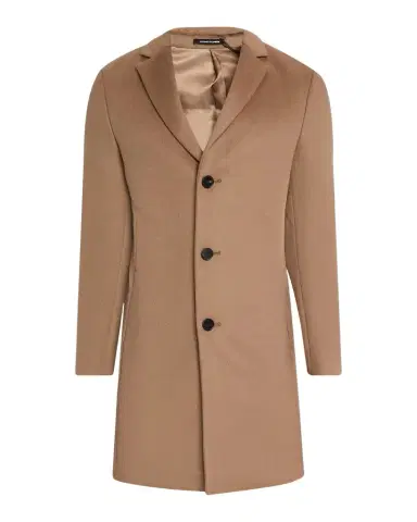 Reiss Men's Wool-Blend Gable Topcoat | Thumbnail 1 Reiss Men's Wool-Blend Gable Topcoat | Thumbnail 1