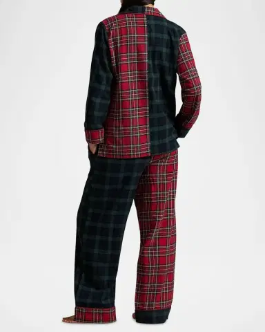 Polo Ralph Lauren Madison Patchwork Cotton Plaid Pajama Set | Thumbnail 3 Polo Ralph Lauren Madison Patchwork Cotton Plaid Pajama Set | Thumbnail 3