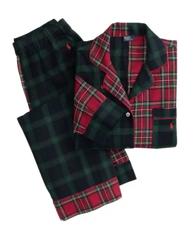 Polo Ralph Lauren Madison Patchwork Cotton Plaid Pajama Set | Thumbnail 1 Polo Ralph Lauren Madison Patchwork Cotton Plaid Pajama Set | Thumbnail 1