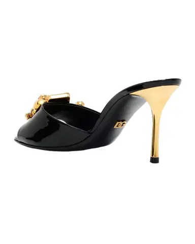 Dolce & Gabbana 75mm Embellished Patent Leather Mules | Thumbnail 1 Dolce & Gabbana 75mm Embellished Patent Leather Mules | Thumbnail 1