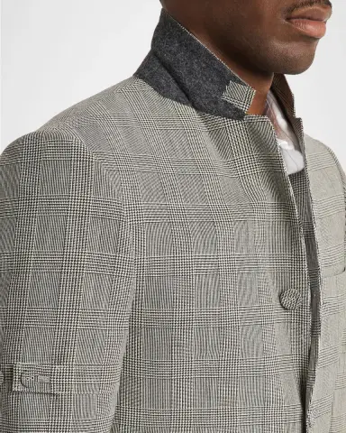 Thom Browne Men's Fit 1 Single-Breasted Prince of Wales Sport Coat | Thumbnail 6