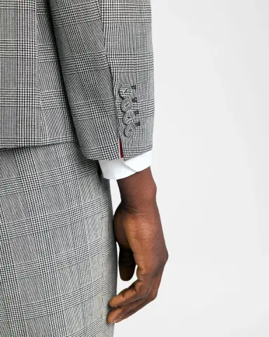 Thom Browne Men's Fit 1 Single-Breasted Prince of Wales Sport Coat | Thumbnail 8