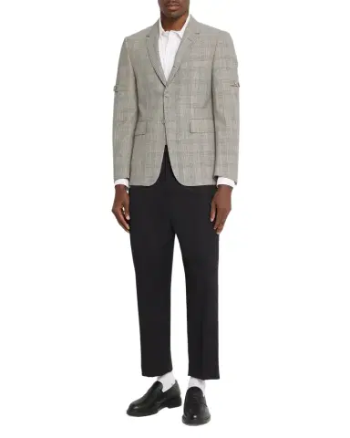 Thom Browne Men's Fit 1 Single-Breasted Prince of Wales Sport Coat | Thumbnail 1