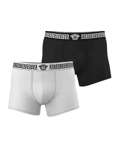 Versace Men's Medusa La Greca 2-Pack Bicolor Boxer Briefs | Thumbnail 1