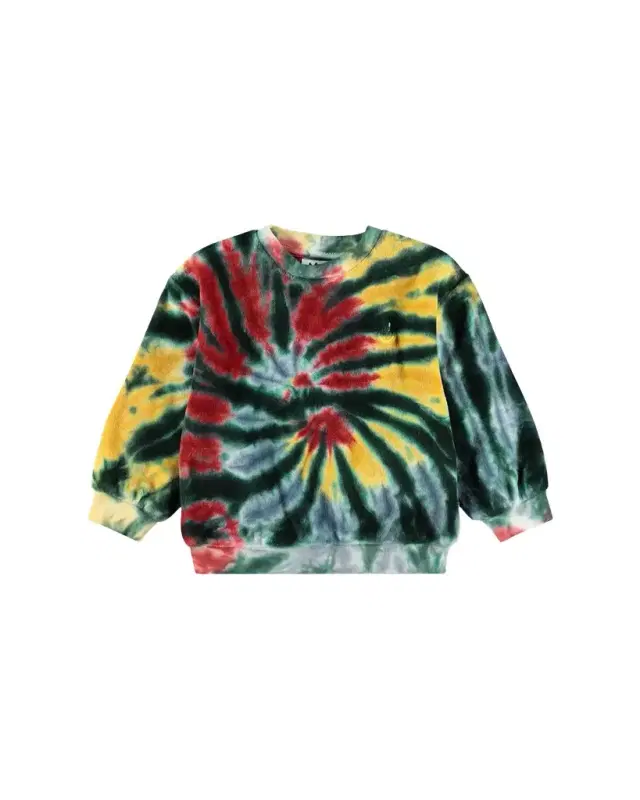Boy 's Dear Tie-Dye Organic Cotton Sweatshirt, Size 3M-2