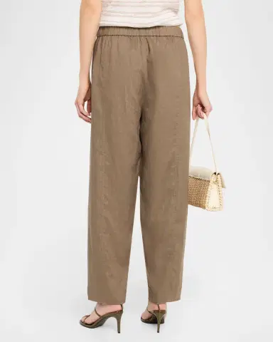 Eileen Fisher Cropped Organic Linen Lantern Pants | Thumbnail 3
