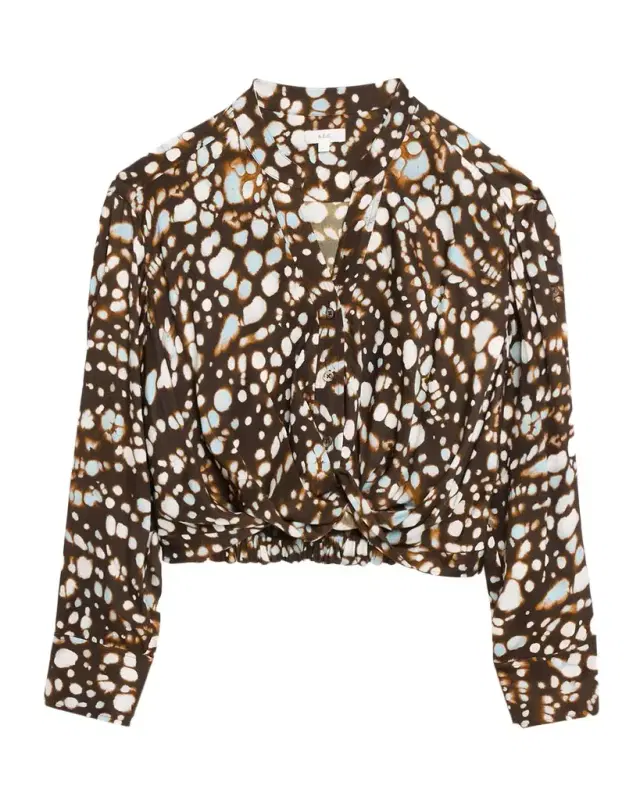 A.L.C. Luca Twist-Hem Cropped Top
