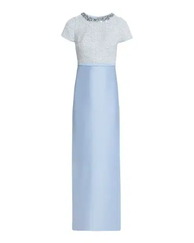 SACHIN BABI Isla Sequin Tweed & Mikado Column Gown | Thumbnail 1