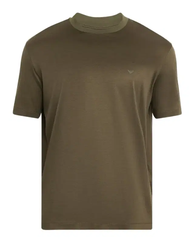 Men's Lyocell and Cotton Eagle Logo Crewneck T-Shirt
