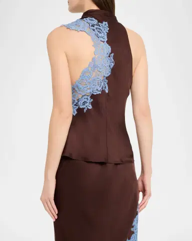 A.L.C. Rose Lace-Embroidered Cowl-Neck Top | Thumbnail 3