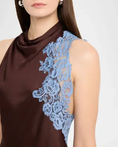 A.L.C. Rose Lace-Embroidered Cowl-Neck Top | Thumbnail 5