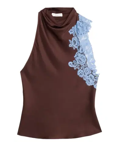 A.L.C. Rose Lace-Embroidered Cowl-Neck Top | Thumbnail 1
