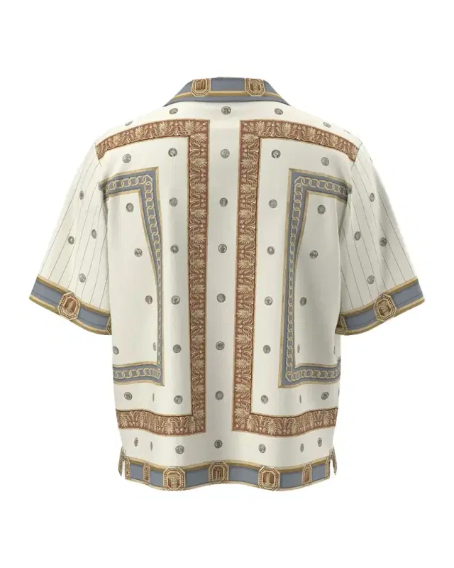 Versace Men 's The Ringmaster Silk Twill Short-Sleeve Shirt