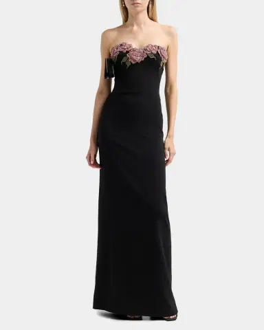 Atelier Prabal Gurung Blanca Embellished Rose Strapless Gown | Thumbnail 2 Atelier Prabal Gurung Blanca Embellished Rose Strapless Gown | Thumbnail 2