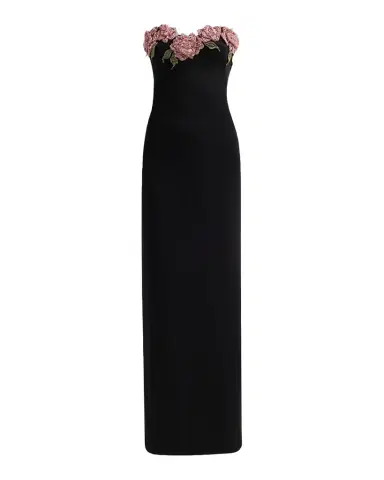Atelier Prabal Gurung Blanca Embellished Rose Strapless Gown | Thumbnail 1 Atelier Prabal Gurung Blanca Embellished Rose Strapless Gown | Thumbnail 1