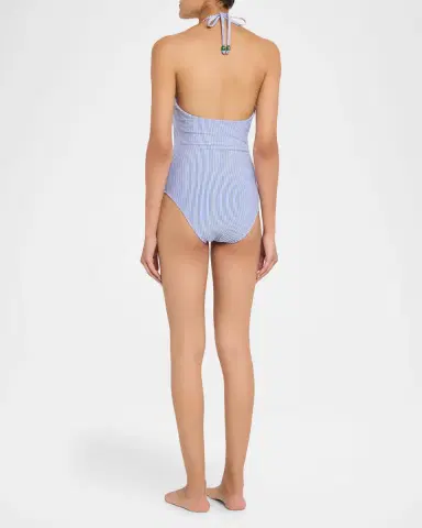 Shoshanna Ruffle Striped One-Piece Swimsuit | Thumbnail 3 Shoshanna Ruffle Striped One-Piece Swimsuit | Thumbnail 3