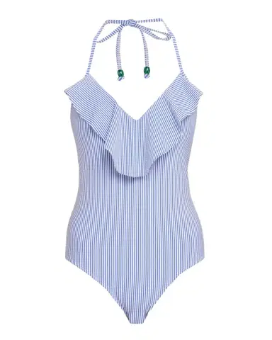 Shoshanna Ruffle Striped One-Piece Swimsuit | Thumbnail 1 Shoshanna Ruffle Striped One-Piece Swimsuit | Thumbnail 1