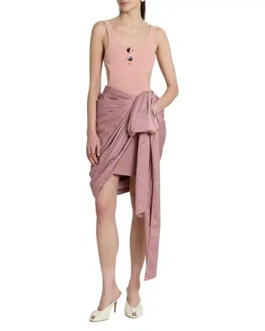 Chloé Technical Satin Mid-Length Wrap Skirt | Thumbnail 1 Chloé Technical Satin Mid-Length Wrap Skirt | Thumbnail 1