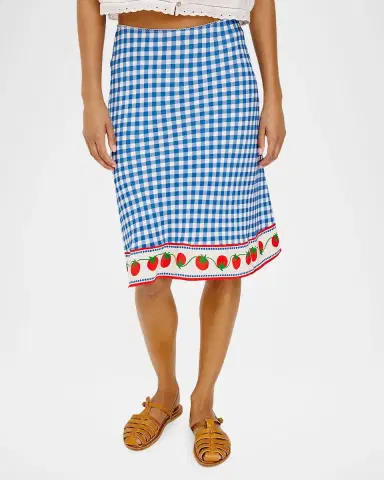 Rails x Giadzy Grazia Gingham Tomato Skirt | Thumbnail 4 Rails x Giadzy Grazia Gingham Tomato Skirt | Thumbnail 4