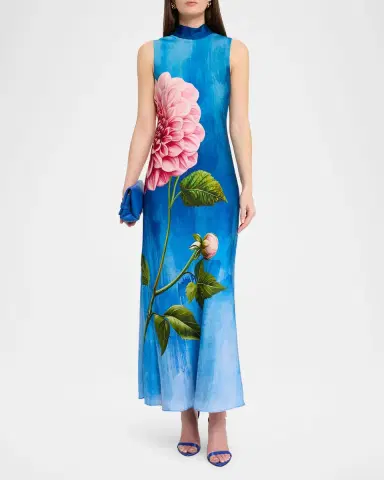 Elie Tahari The Sonja Garden Ombré Floral-Print Maxi Dress | Thumbnail 2 Elie Tahari The Sonja Garden Ombré Floral-Print Maxi Dress | Thumbnail 2