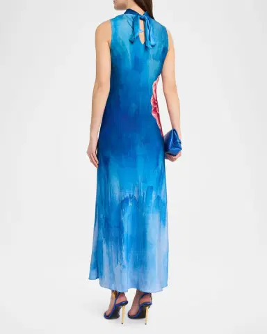 Elie Tahari The Sonja Garden Ombré Floral-Print Maxi Dress | Thumbnail 3 Elie Tahari The Sonja Garden Ombré Floral-Print Maxi Dress | Thumbnail 3