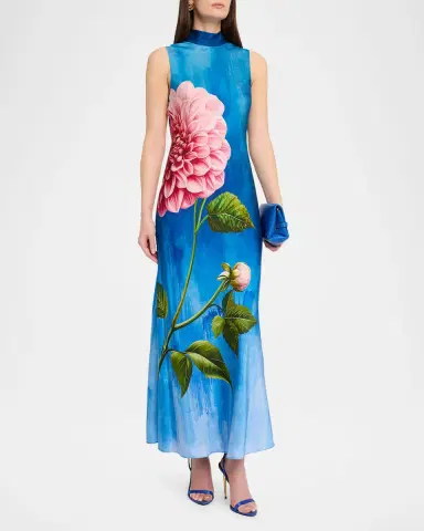 Elie Tahari The Sonja Garden Ombré Floral-Print Maxi Dress | Thumbnail 4 Elie Tahari The Sonja Garden Ombré Floral-Print Maxi Dress | Thumbnail 4