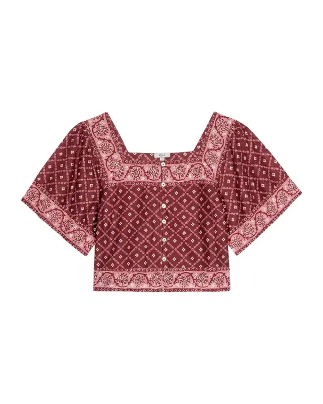 Ellen Printed Crop Top