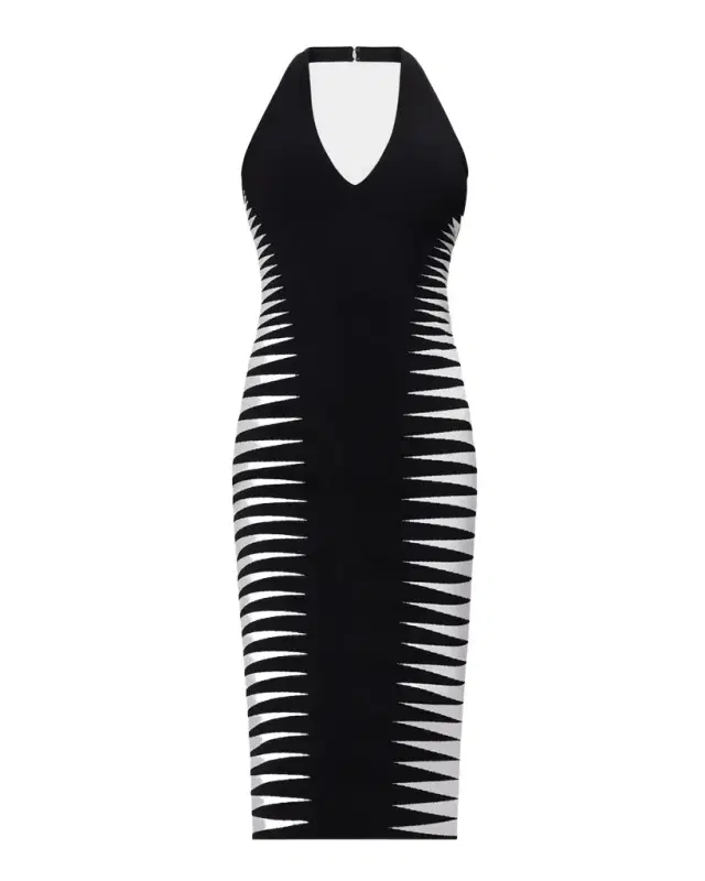 Herve Leger The Amaris Geometric Bandage Midi Dress