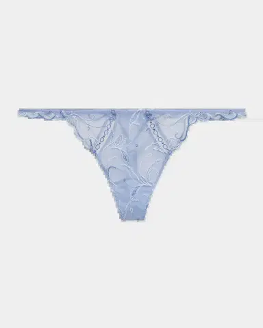 Lise Charmel Nymphe Bleue Embroidered Tulle Thong | Thumbnail 2