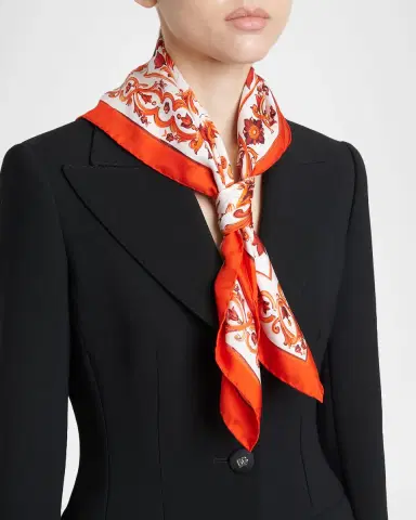 Dolce & Gabbana Floral Silk Twill Scarf | Thumbnail 2 Dolce & Gabbana Floral Silk Twill Scarf | Thumbnail 2