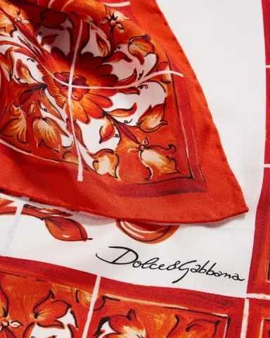 Dolce & Gabbana Majolica-Print Silk Twill Scarf | Thumbnail 3