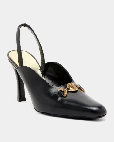 Versace 90mm La Medusa Leather Slingback Pumps | Thumbnail 4
