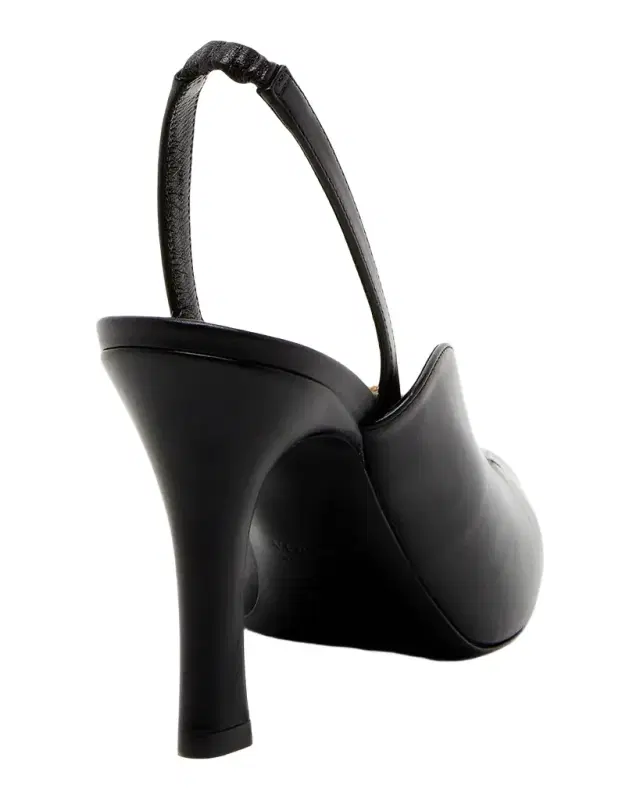 Versace 90mm La Medusa Leather Slingback Pumps