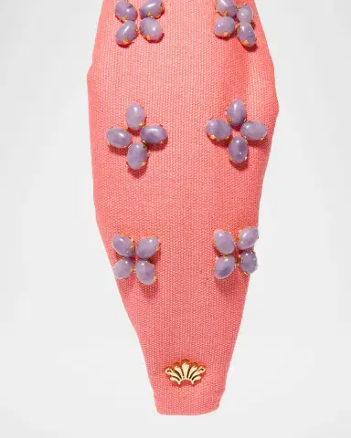 Lele Sadoughi Knotted Embellished Stone Headband | Thumbnail 2