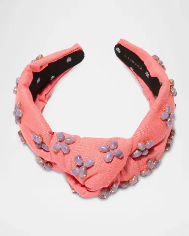 Lele Sadoughi Knotted Embellished Stone Headband | Thumbnail 3