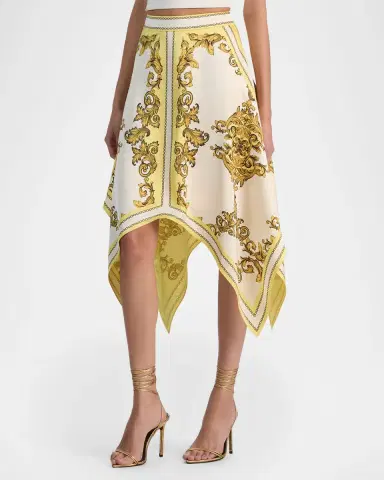 ALICE + OLIVIA Davina Handkerchief Midi Skirt | Thumbnail 4 ALICE + OLIVIA Davina Handkerchief Midi Skirt | Thumbnail 4